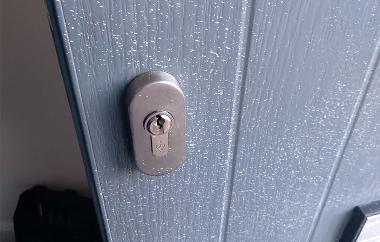 New lock fitted to front door